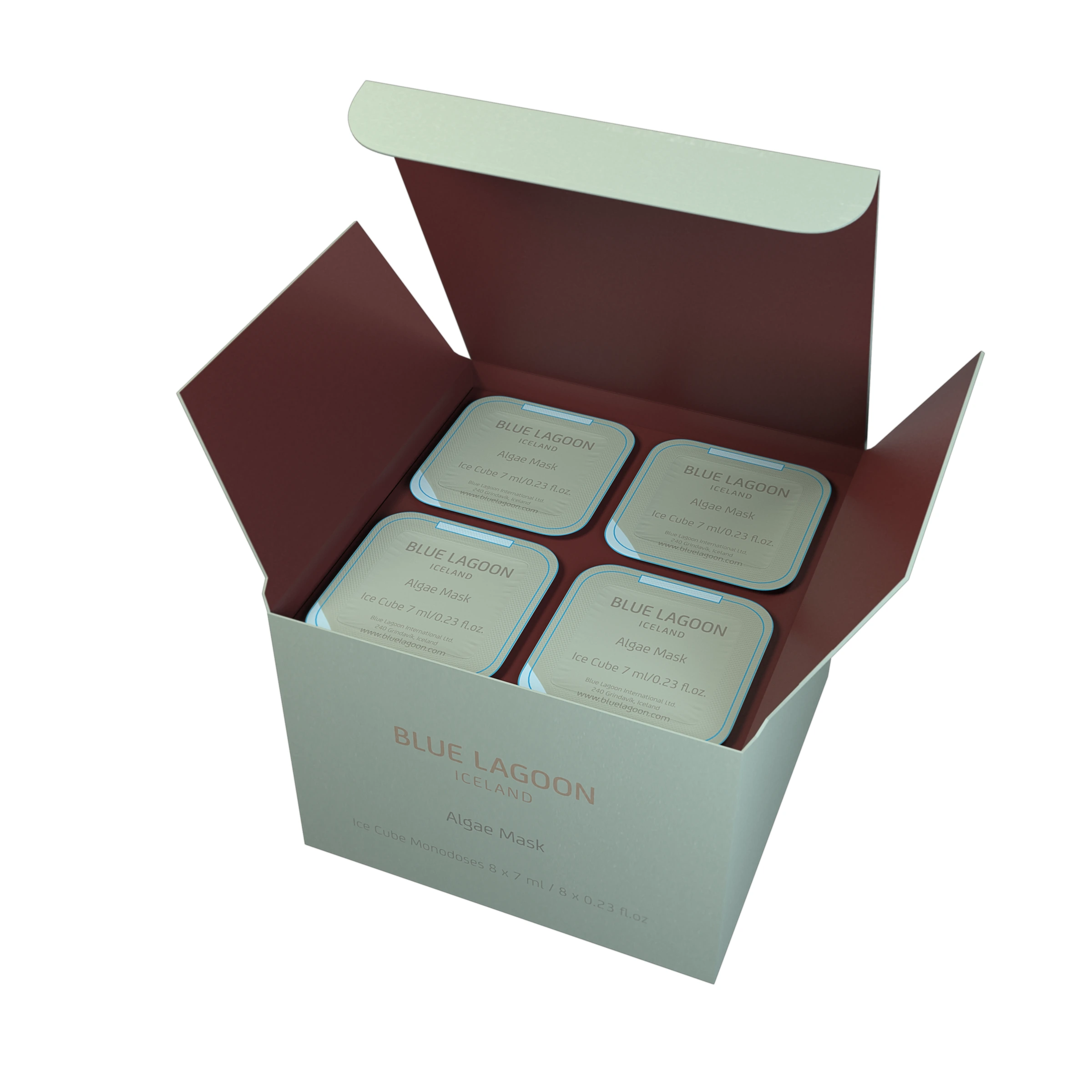 Algae Mask packaging visualization